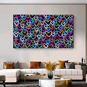 Banksy Graffiti Kalpler; Sokak Sanatı; Büyük Çerçeveli Set; Asmaya Hazır