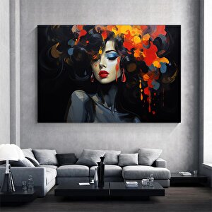 Banksy Kadın Kanvas Duvar Sanatı, Renkli Graffiti Kadın Kanvas Baskısı, Graffiti Kadın Duvar Dekoru