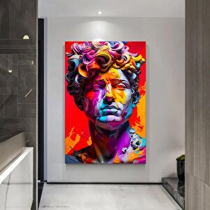 David Büstü Graffiti Tablosu – Gerçekçi, Detaylı Pichiavo Stili Sokak Sanatı Portresi 120x150 cm