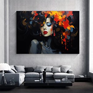 Banksy Kadın Kanvas Duvar Sanatı, Renkli Graffiti Kadın Kanvas Baskısı, Graffiti Kadın Duvar Dekoru
