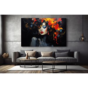 Banksy Kadın Kanvas Duvar Sanatı, Renkli Graffiti Kadın Kanvas Baskısı, Graffiti Kadın Duvar Dekoru