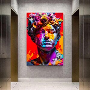 David Büstü Graffiti Tablosu – Gerçekçi, Detaylı Pichiavo Stili Sokak Sanatı Portresi 80x120 cm