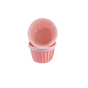 Cupcake Kalıbı Minik Boy Düz Renk  38*30 Mm (50 Adet)  Pembe