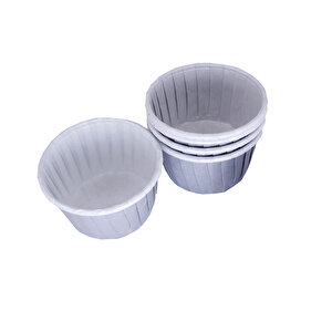 Cupcake Kalıbı  Küçük Boy Düz Renk  44x35  Mm (50 Adet)  Gri