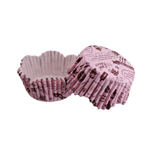 Cupcake Kalıbı Pet Kapsül Mutfak Desenli Dalgalı Kek Kalıbı 65x38 Mm (100 Adet)