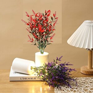 Lavanta Dekoratif Led Işıklı Lamba, Kırmızı, 30x8 Kırmızı