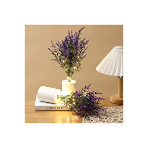 Lavanta Dekoratif Led Işıklı Lamba, Kırmızı, 30x8 Kırmızı
