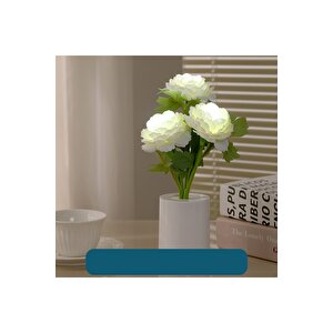 Şakayık Dekoratif Led Işıklı Lamba, Beyaz, 27x8 Beyaz