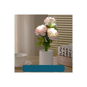 Şakayık Dekoratif Led Işıklı Lamba, Pembe, 27x8 Pembe