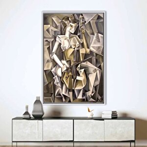 Çello Çalan Kadın Kanvas – Müzisyen, Müzik Odası Dekoru, Modern Baskı, Müzik Sanatı, Çello Sanatı