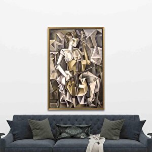 Çello Çalan Kadın Kanvas – Müzisyen, Müzik Odası Dekoru, Modern Baskı, Müzik Sanatı, Çello Sanatı