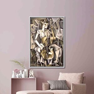 Çello Çalan Kadın Kanvas – Müzisyen, Müzik Odası Dekoru, Modern Baskı, Müzik Sanatı, Çello Sanatı 30x40 cm