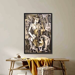 Çello Çalan Kadın Kanvas – Müzisyen, Müzik Odası Dekoru, Modern Baskı, Müzik Sanatı, Çello Sanatı 100x150 cm