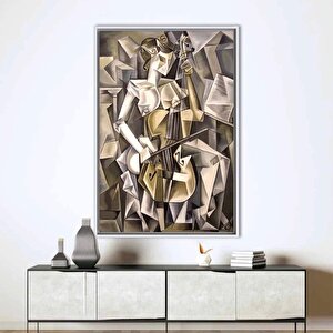 Çello Çalan Kadın Kanvas – Müzisyen, Müzik Odası Dekoru, Modern Baskı, Müzik Sanatı, Çello Sanatı