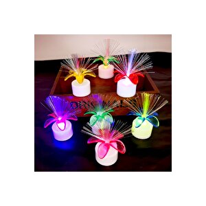 Çiçekli Dekoratif Led Işıklı Lamba, Renk Değiştiren, 6 Lı Set, 8x4