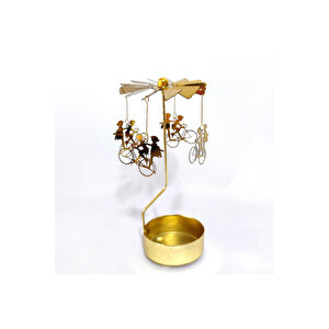 Bisikletliler Metal Mumluk, Isı İle Döner, Altın, 13x8