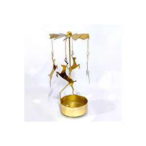 Ceylan Metal Mumluk, Isı İle Döner, Altın, 13x8