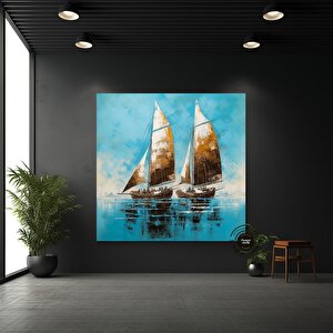 Gemi Soyut Kanvas Duvar Sanatı; Gemi Kanvas Baskı; Soyut Gemi Tablosu