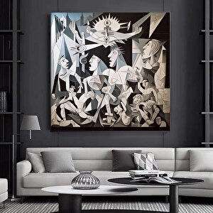 Guernica Kanvası, Pablo Picasso Guernica Tablosu Baskısı, Guernica Duvar Sanatı 80x80 cm