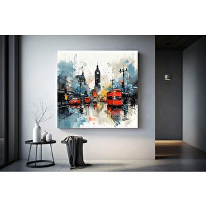 Soyut Şehir Manzarası Tablosu – Canlı Kentsel Dekor (tekrar)