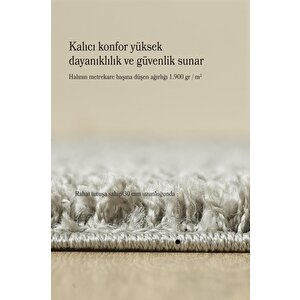 Yüksek Tüylü 30 Mm Hav Yüksekliğinde Düz Açık Gri Renkli Shaggy Halı