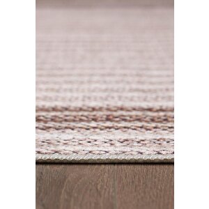 Kahverengi Mercedes Desenli Dijital Baskılı Makine Halısı 120x1250 cm