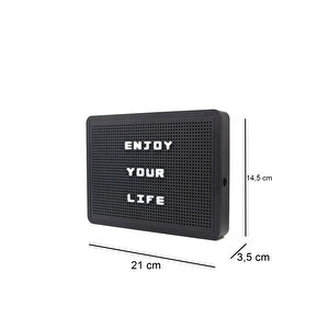 Işıklı Yazı Tahtası Mesaj Panosu Pegboard Pano 94 Harf Ve Emoji Seti Çocuk Yazı Tahtası Led Işık