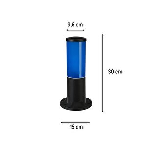 Huzur Elektrik Bollard Mavi Set Üstü Direk 30cm Aydınlatma Armatürü 13403
