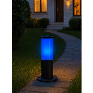 Huzur Elektrik Bollard Mavi Set Üstü Direk 30cm Aydınlatma Armatürü 13403