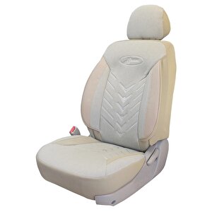 Fiat Fiorino Combi Mix Uyumlu Keten Kumaş Oto Koltuk Kılıfı Bej
