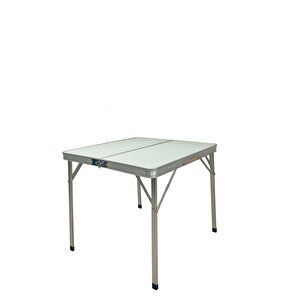 Modulbox Katlanabi̇li̇r Kamp Masasi, Alümi̇nyum, 80x80 Ölçü, Pi̇kni̇k Masasi, Açik Yeşi̇l
