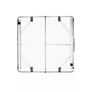 Modulbox Katlanabi̇li̇r Kamp Masasi, Alümi̇nyum, 80x80 Ölçü, Pi̇kni̇k Masasi, Açik Yeşi̇l
