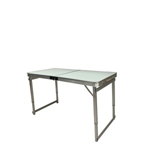 Modulbox Katlanabi̇li̇r, Ayarlanabi̇li̇r Alümi̇nyum, 60x120 Cm, Lüks, Kamp Masasi, Pi̇kni̇k Masasi, Açik Yeşi̇l