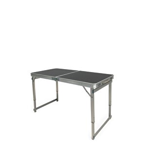 Modulbox Katlanabi̇li̇r, Ayarlanabi̇li̇r Alümi̇nyum, 60x120 Cm, Lüks, Kamp Masasi, Pi̇kni̇k Masasi, Si̇yah