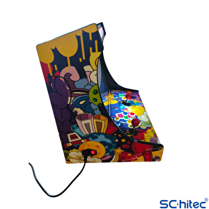 Schitec 4khd 3d Pandora 9800 Arcade Oyunlu Taşınabilir Pandora Masaüstü Kabinli 22inç Atari Makinası
