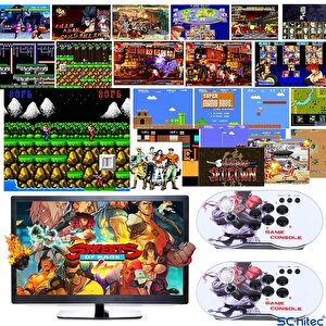 Schitec 4k Arcade Oyun Konsolu Pandora 10000 Retro Oyunlu 2 Oyuncu Joystick