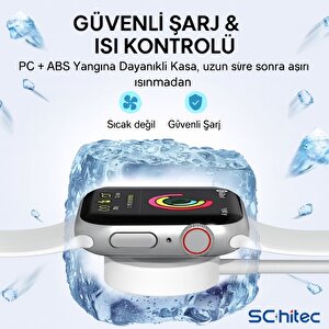 Schitec Type-c Girişli Universal İ-watch Akıllı Saat Şarj Cihazı Beyaz C49t