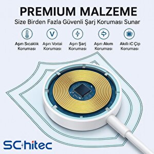 Schitec Type-c Girişli Universal İ-watch Akıllı Saat Şarj Cihazı Beyaz C49t