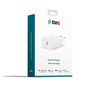 Ttec Smartcharger Pd 20w Seyahat Hızlı Şarj Aleti (kablosuz) - Beyaz 2scs22b