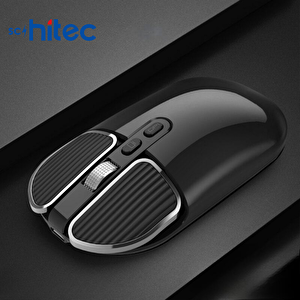 Schitec M203 Çift Modlu Taşınabilir Optik Kablosuz 2.4ghz Ve Bluetooth Bağlantılı Süper Sessiz Mouse Siyah