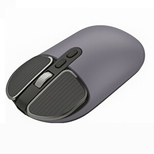 Schitec M203 Çift Modlu Taşınabilir Optik Kablosuz 2.4ghz Ve Bluetooth Bağlantılı Süper Sessiz Mouse Lila