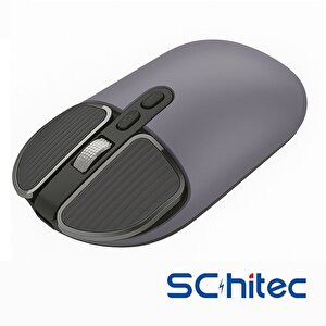 Schitec M203 Çift Modlu Taşınabilir Optik Kablosuz 2.4ghz Ve Bluetooth Bağlantılı Süper Sessiz Mouse Lila