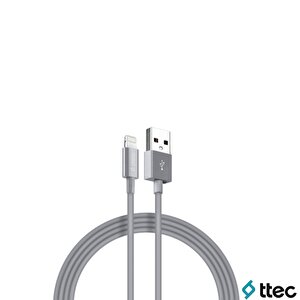 Ttec Usba To Lightning Hızlı Data Ve Fast Şarj Kablosu 100cm Gri 2dk7508gr