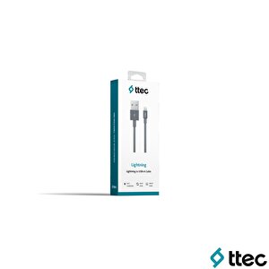 Ttec Usba To Lightning Hızlı Data Ve Fast Şarj Kablosu 100cm Gri 2dk7508gr