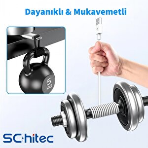 Schitec 3a 60w Usba To Lightning Hızlı Data Ve Şarj Kablosu 3 Metre Beyaz Sx23