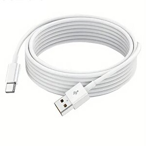 Schitec 3a 60w Usba To Type-c Hızlı Data Ve Şarj Kablosu 3 Metre Beyaz Sx22