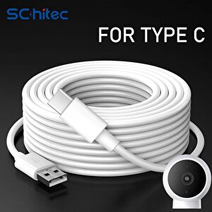 Schitec 3a 60w Usba To Type-c Hızlı Data Ve Şarj Kablosu 3 Metre Beyaz Sx22