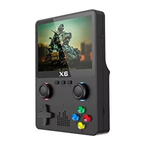 Schitec X6 3.5inç Ips Ekran Taşınabilir Retro El Atari Oyun Konsolu 10000 Oyunlu Tv Bağlanan 32gb Siyah