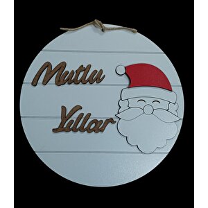 Mutlu Yıllar Noel Baba Yılbaşı Kapı Süsü Çam Ağacı Süsleme