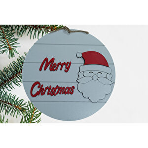 Dekoratif Mery Christmas Noel Baba Kapı Süsü Çam Ağacı Dekor